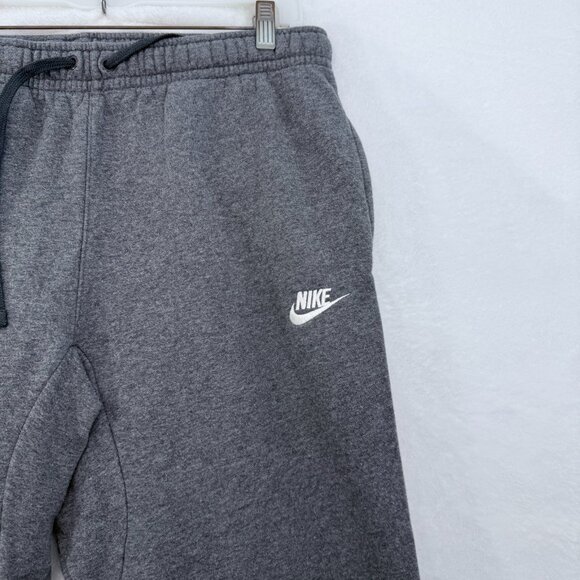 Nike Club Fleece Sweatpants Men L (32x30) Gray Logo Embroiderd Jogger - Picture 9 of 11